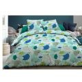 Bedset and quiltcoverset « GINKGO» Shower curtains, dish cloth, bedding, table napkins, bathrobe very absorbing, table cloth, beachbag, heavy curtain